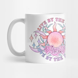 Live by the sun love by the moon triple moon design Mug